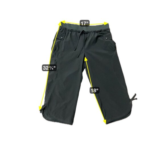 Prima Danskin Pull On Capri Pants Black Sz Large Yoga Workout Athleisure - Picture 8 of 11